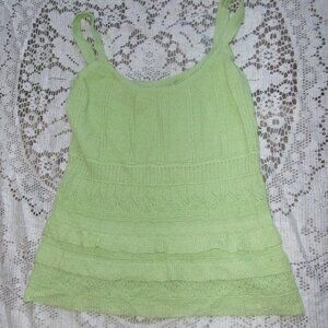 Y2k Designer Oscar de la Renta knit green top